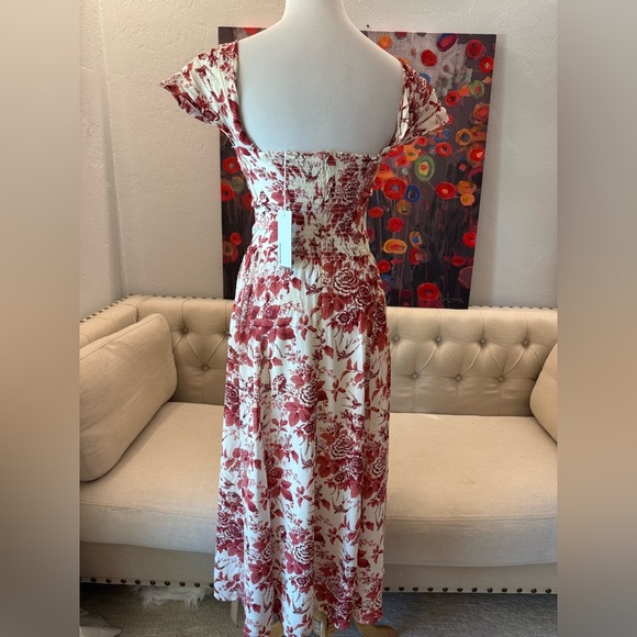 NWT Reformation Violet Dress Toile De Jouy 4 - Picture 7 of 13